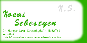 noemi sebestyen business card